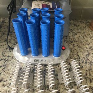 Calista Tools 12 Ion Long Hot Rollers for Long Hair & Long Clips, Travel Case